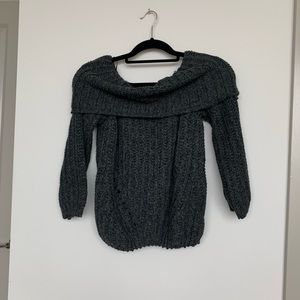 Fashion nova gray off the shoulder sweater